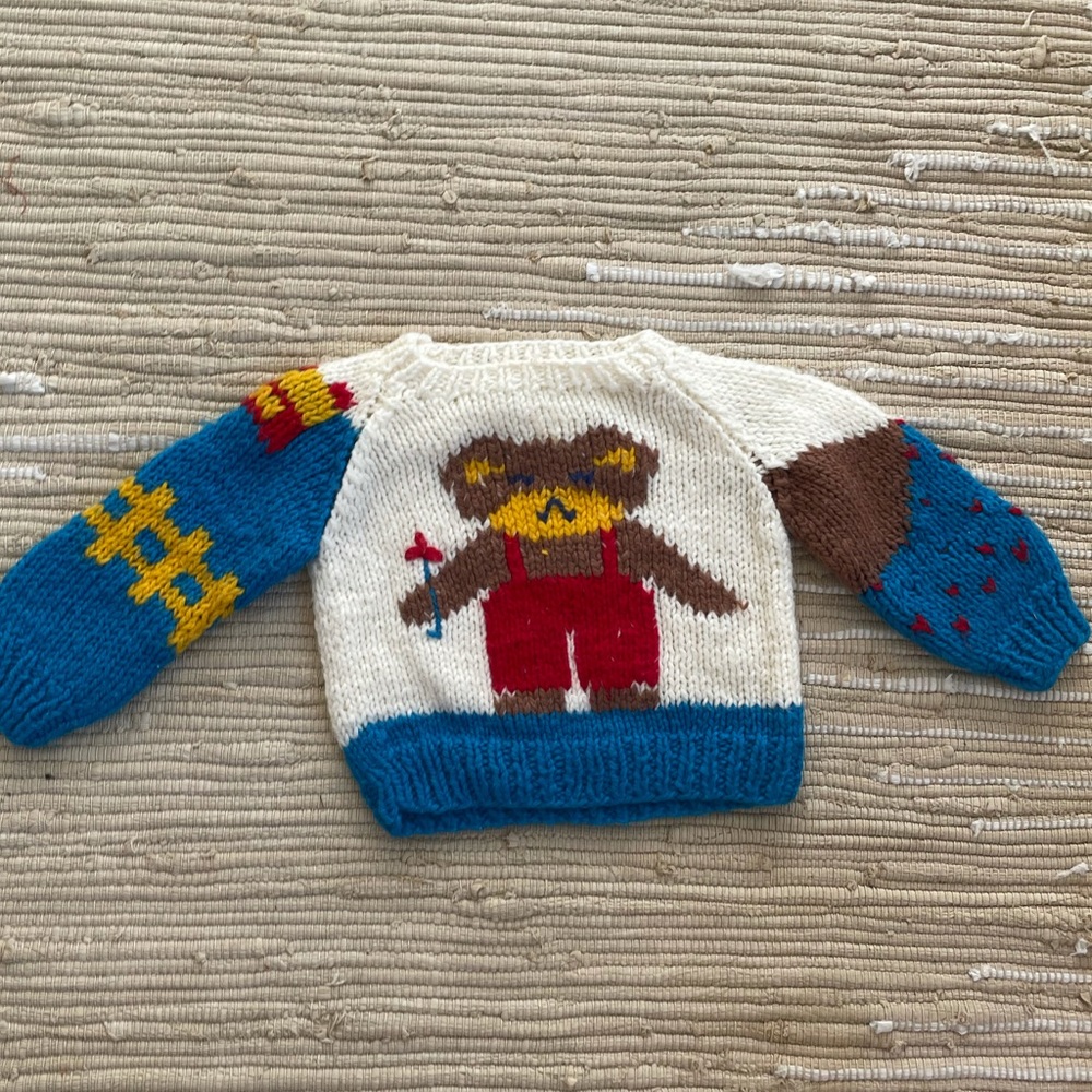 Vintage knit teddy toddler sweater